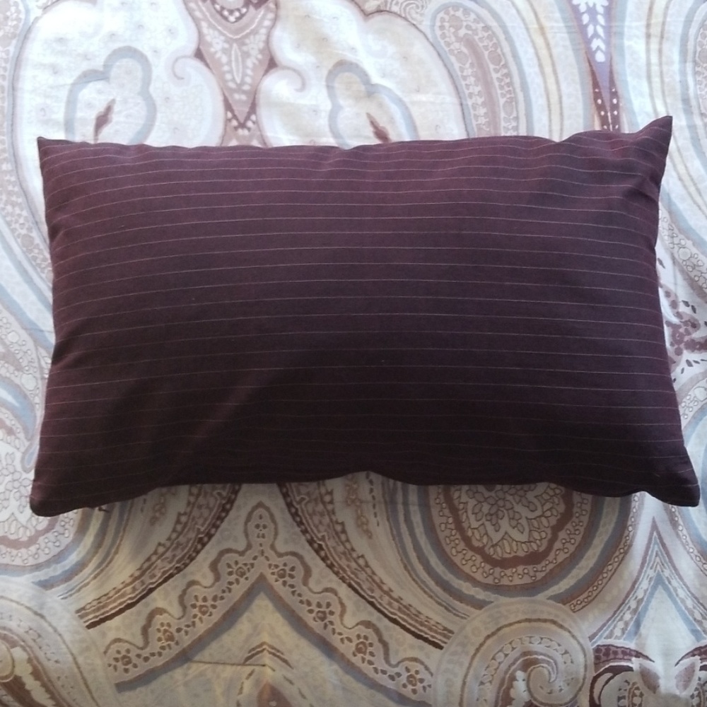 Brown Striped Throw Pillow